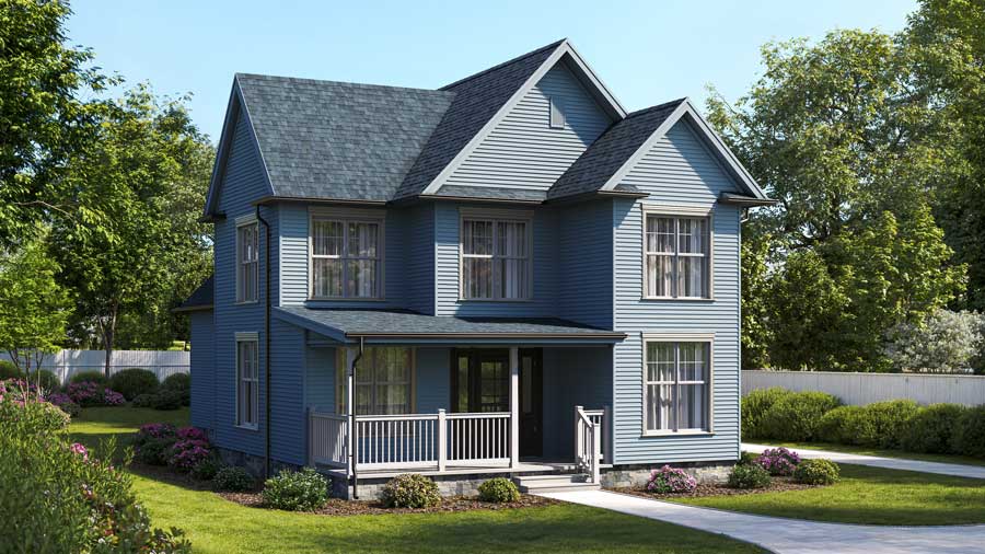 Shingle Roof Home